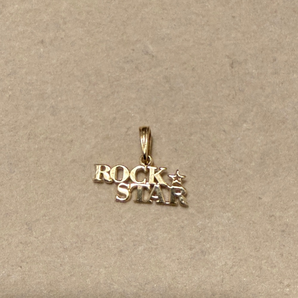 Gold 'Rock Star' Pendant